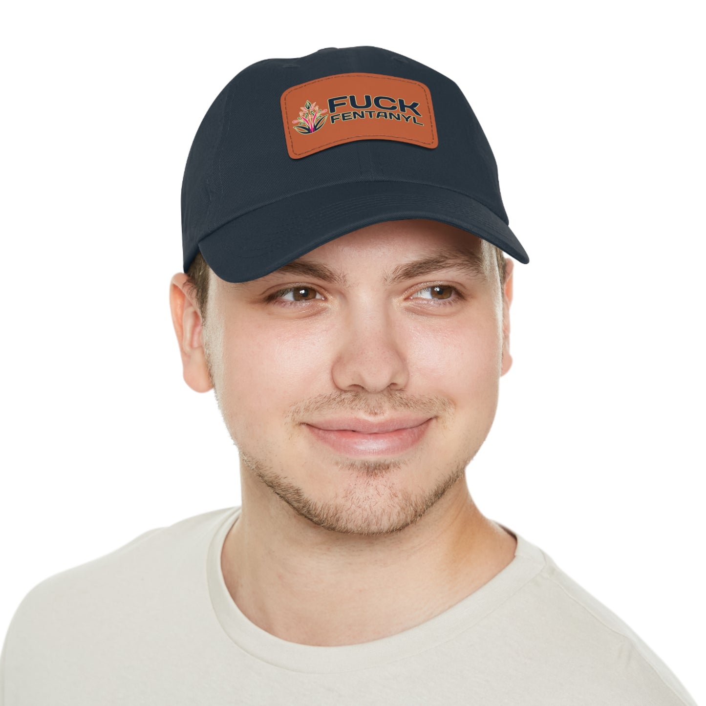 Fuck Fentanyl baseball cap with Leather Patch (Rectangle)