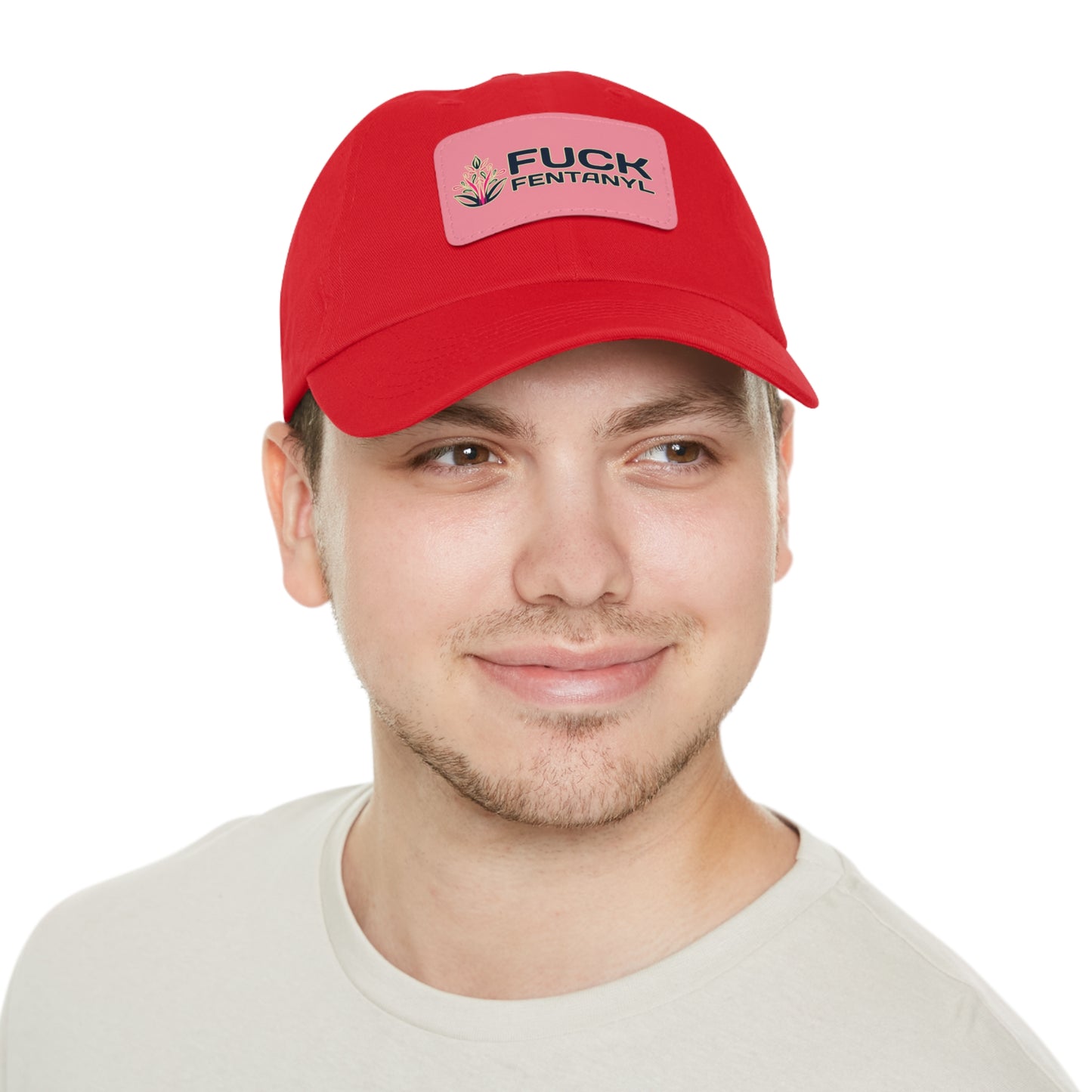 Fuck Fentanyl baseball cap with Leather Patch (Rectangle)