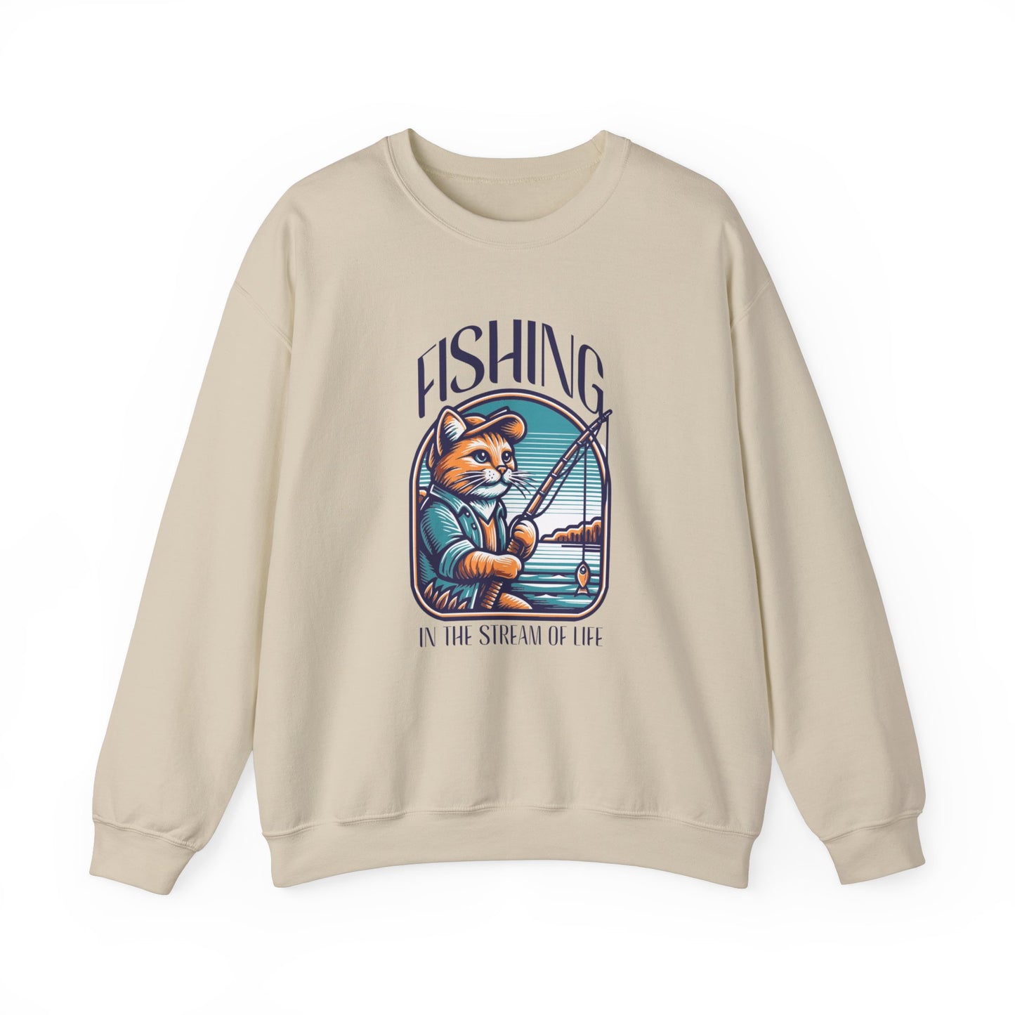 Fishing in the Stream of Life Unisex Heavy Blend™ Crewneck Sweatshirt
