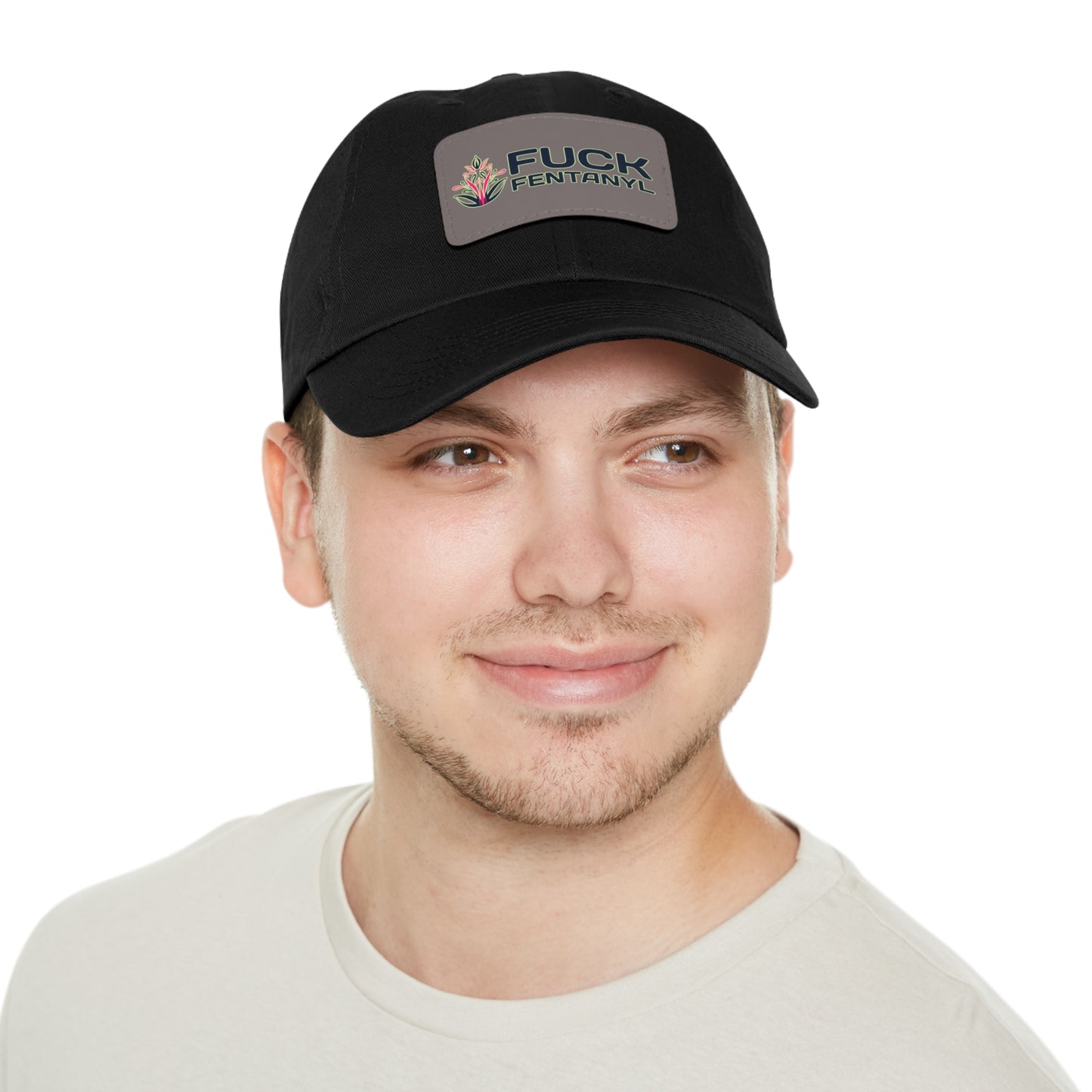 Fuck Fentanyl baseball cap with Leather Patch (Rectangle)