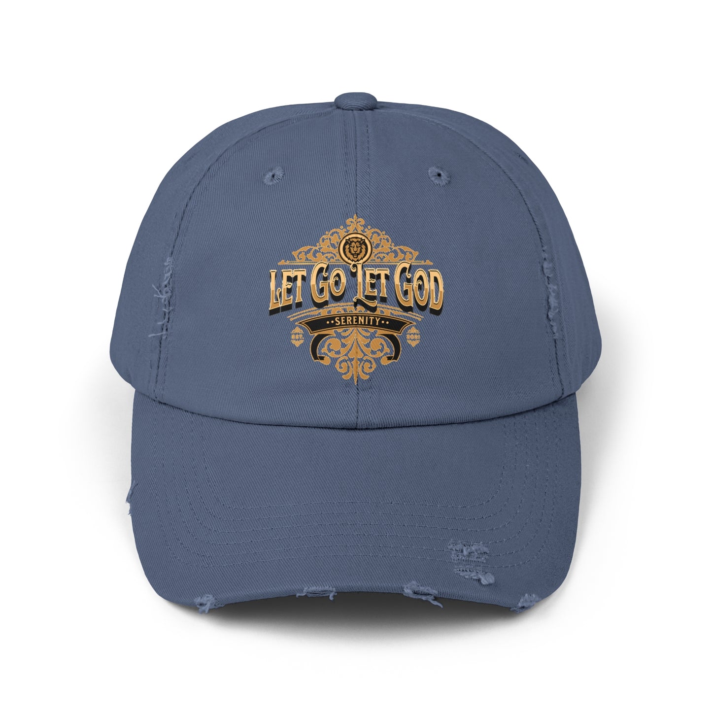 Let Go Let God Unisex Distressed Cap