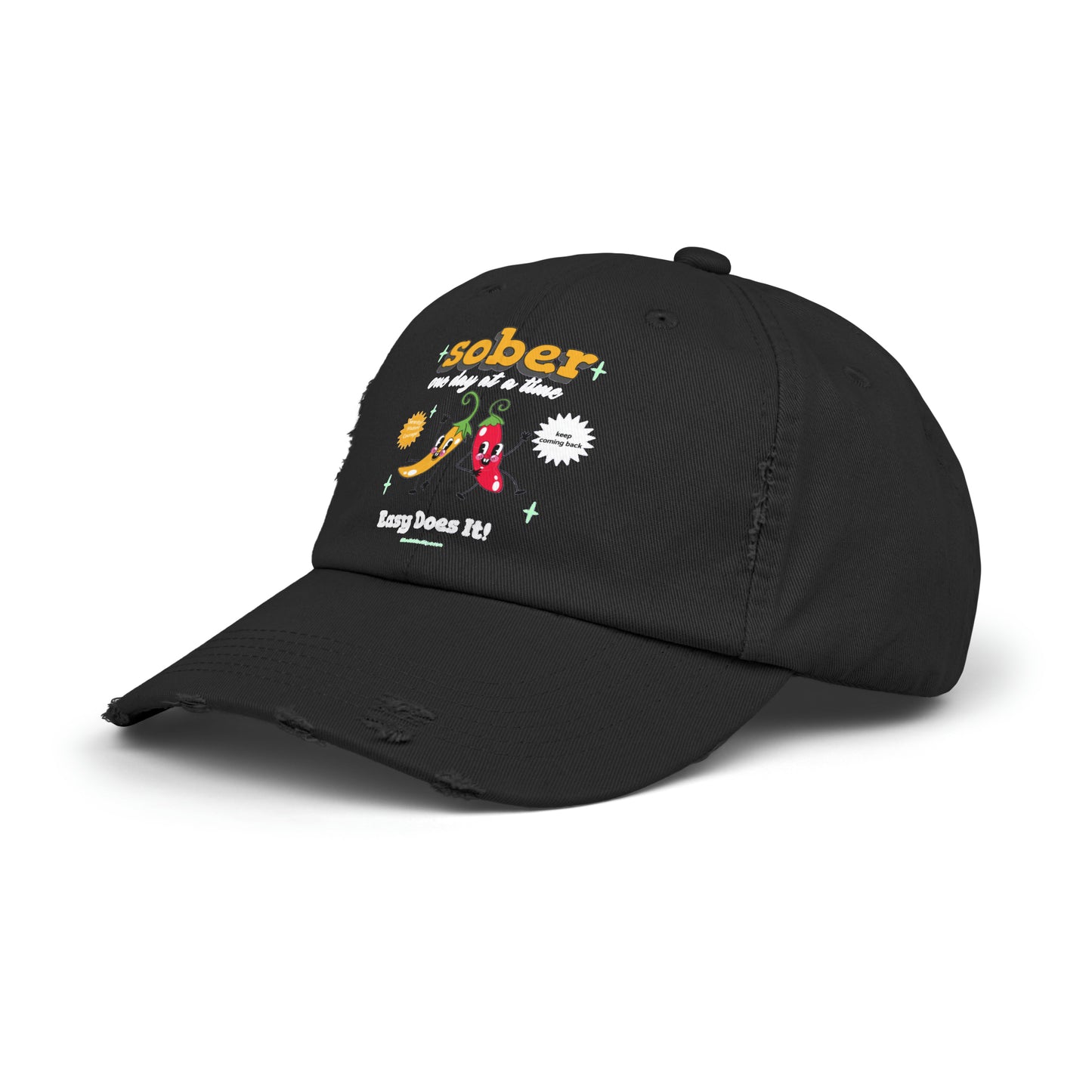Silly Sober Unisex Distressed Cap
