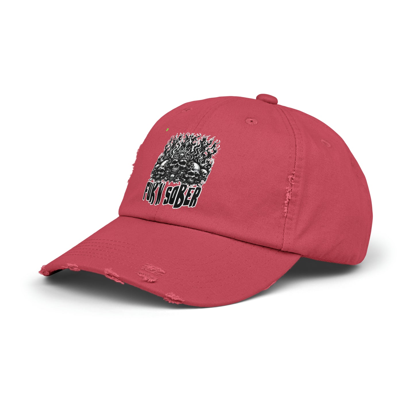 Fuk'n Sober Unisex Distressed Cap