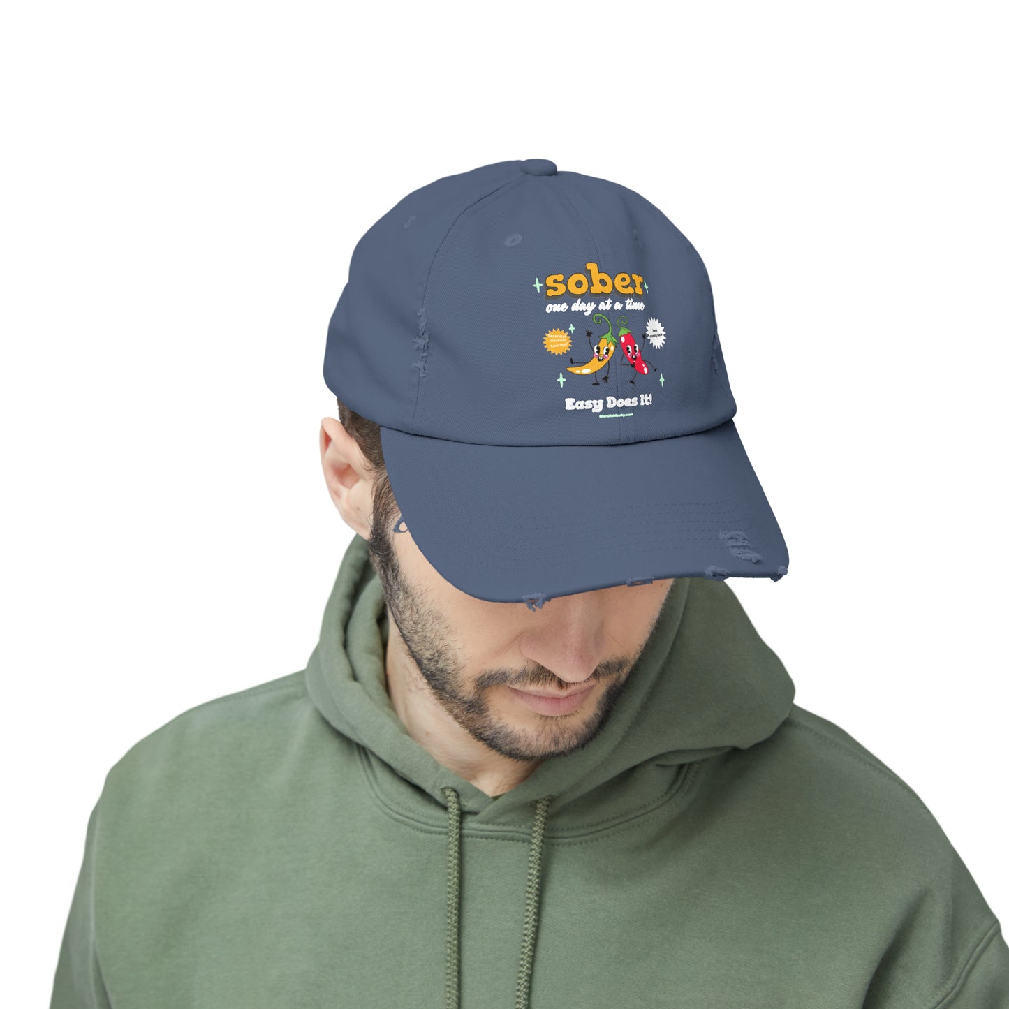 Silly Sober Unisex Distressed Cap