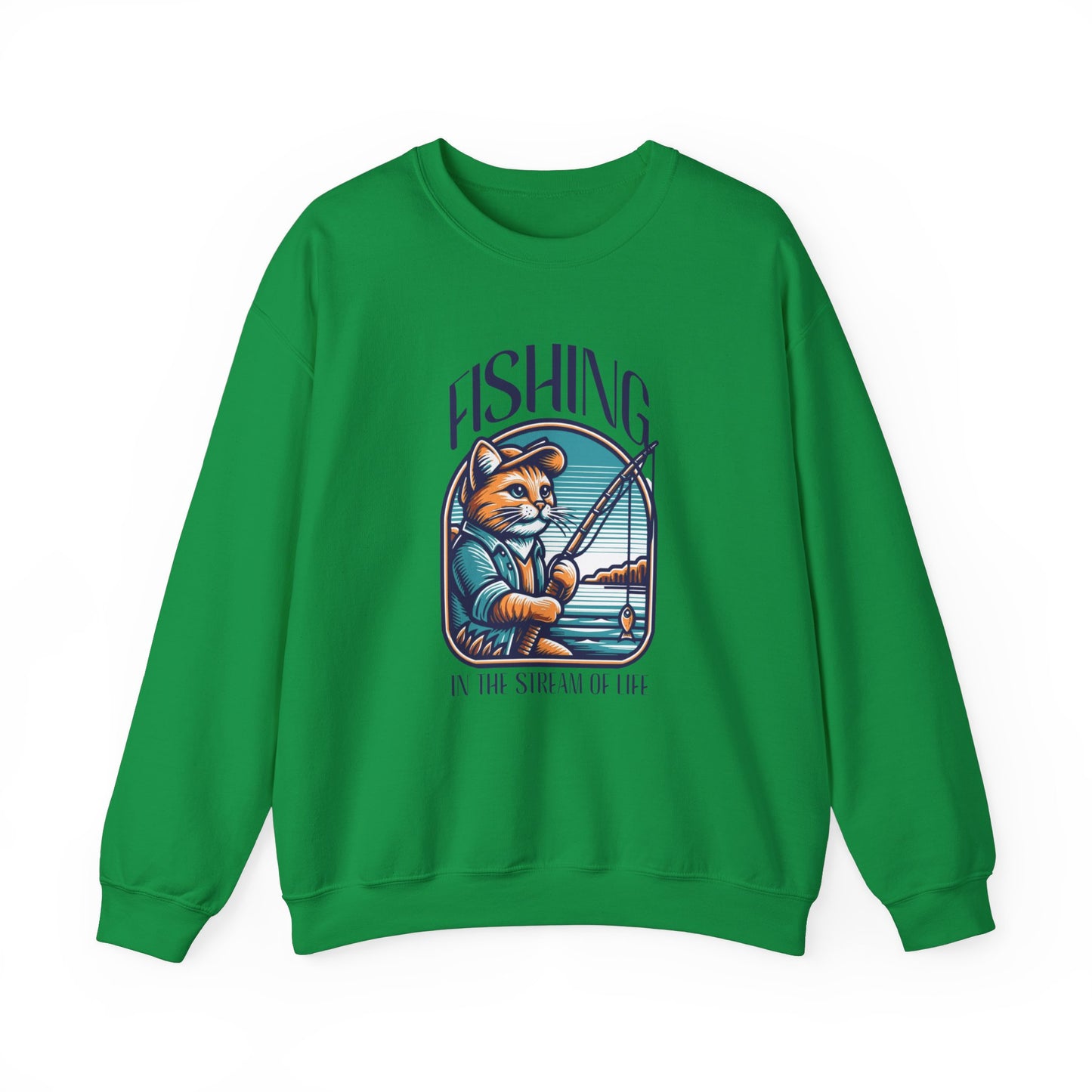 Fishing in the Stream of Life Unisex Heavy Blend™ Crewneck Sweatshirt