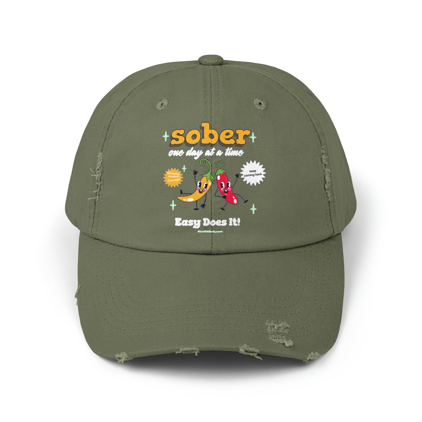 Silly Sober Unisex Distressed Cap
