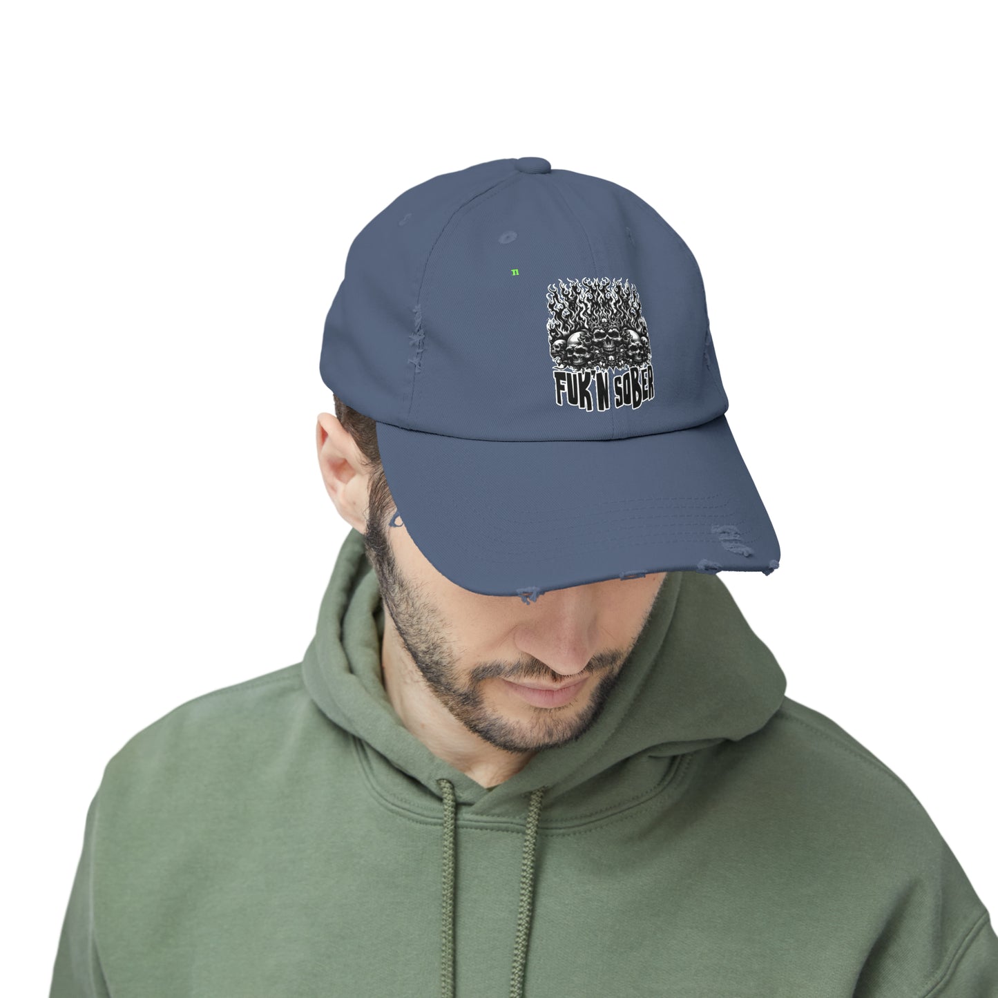 Fuk'n Sober Unisex Distressed Cap