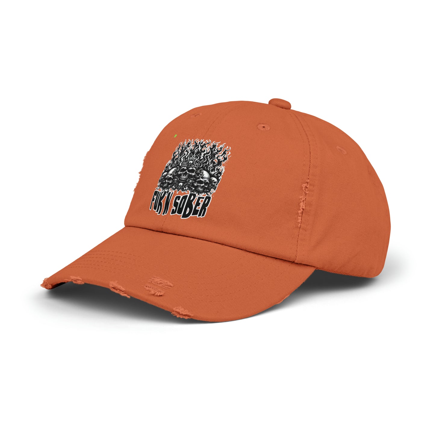 Fuk'n Sober Unisex Distressed Cap