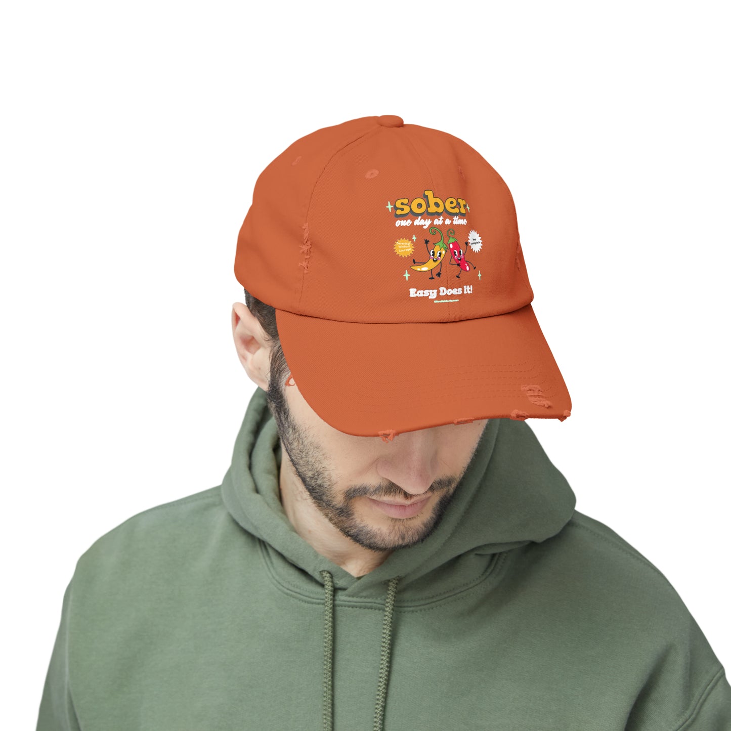 Silly Sober Unisex Distressed Cap
