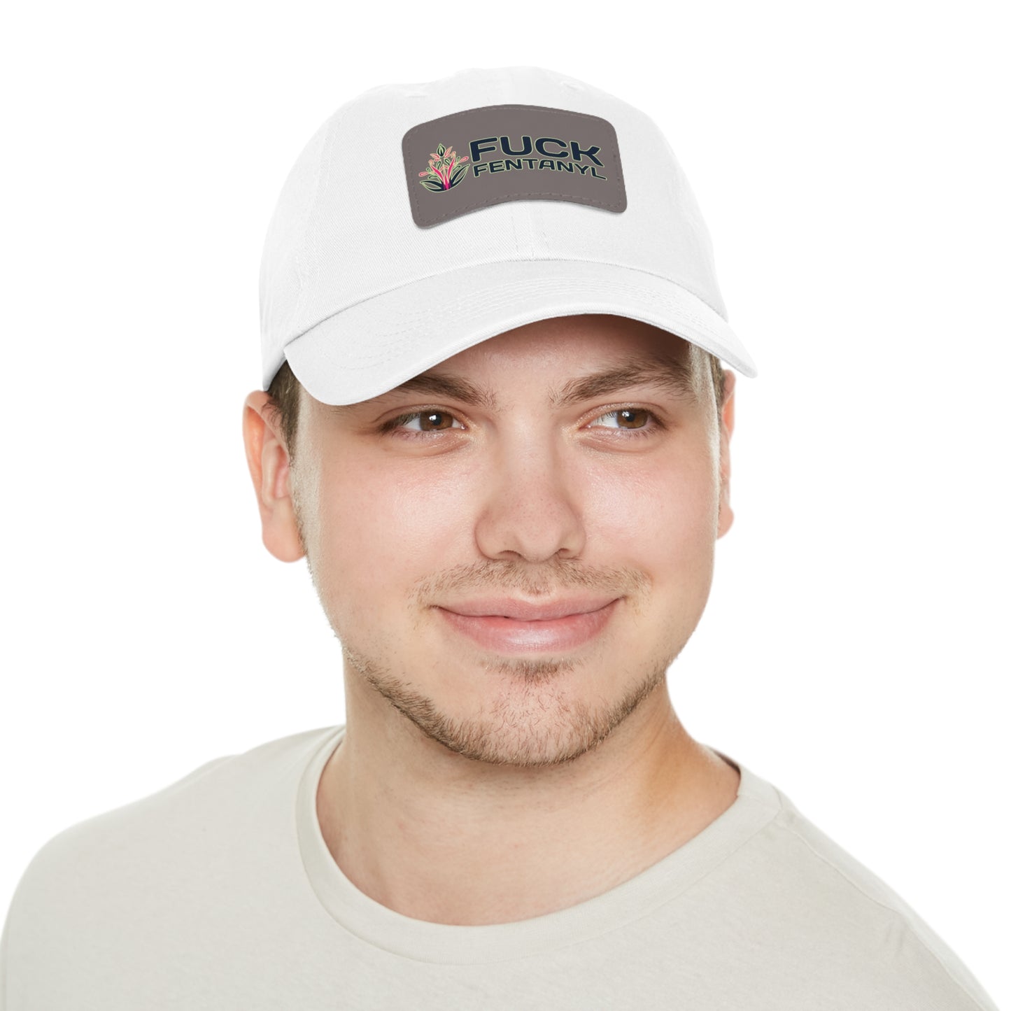 Fuck Fentanyl baseball cap with Leather Patch (Rectangle)