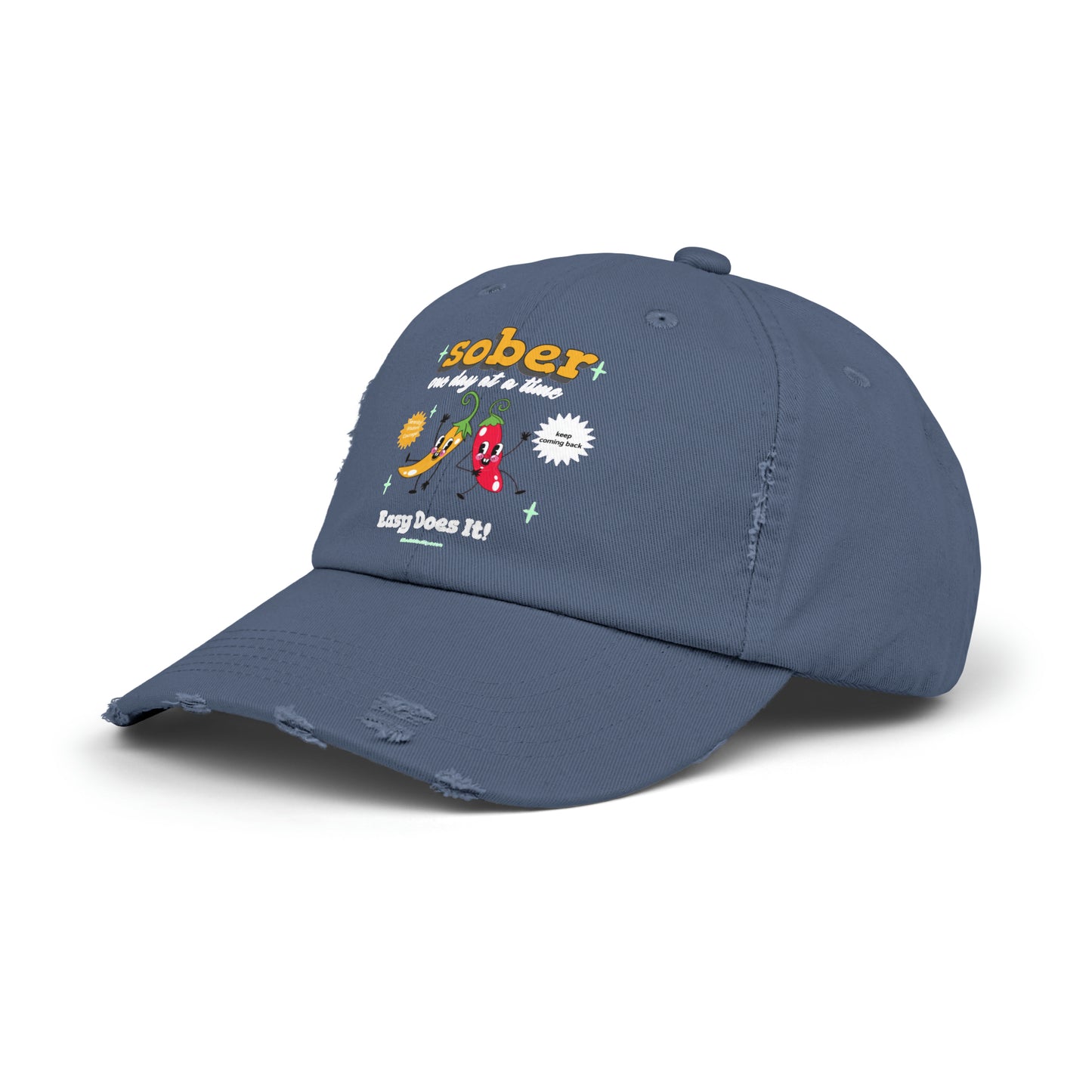 Silly Sober Unisex Distressed Cap
