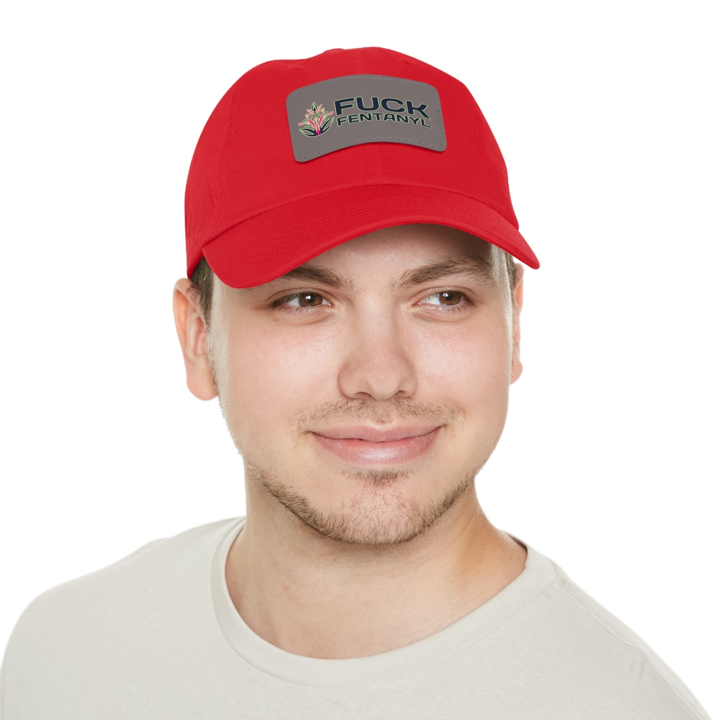 Fuck Fentanyl baseball cap with Leather Patch (Rectangle)