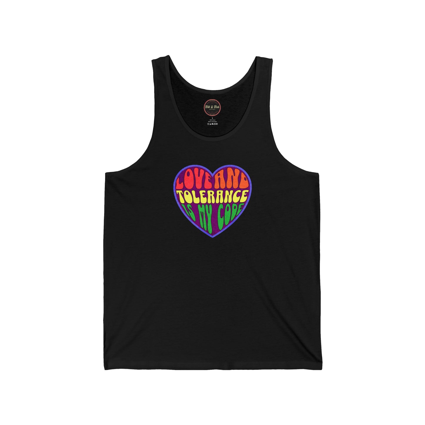 Love and Tolerance Unisex Jersey Tank