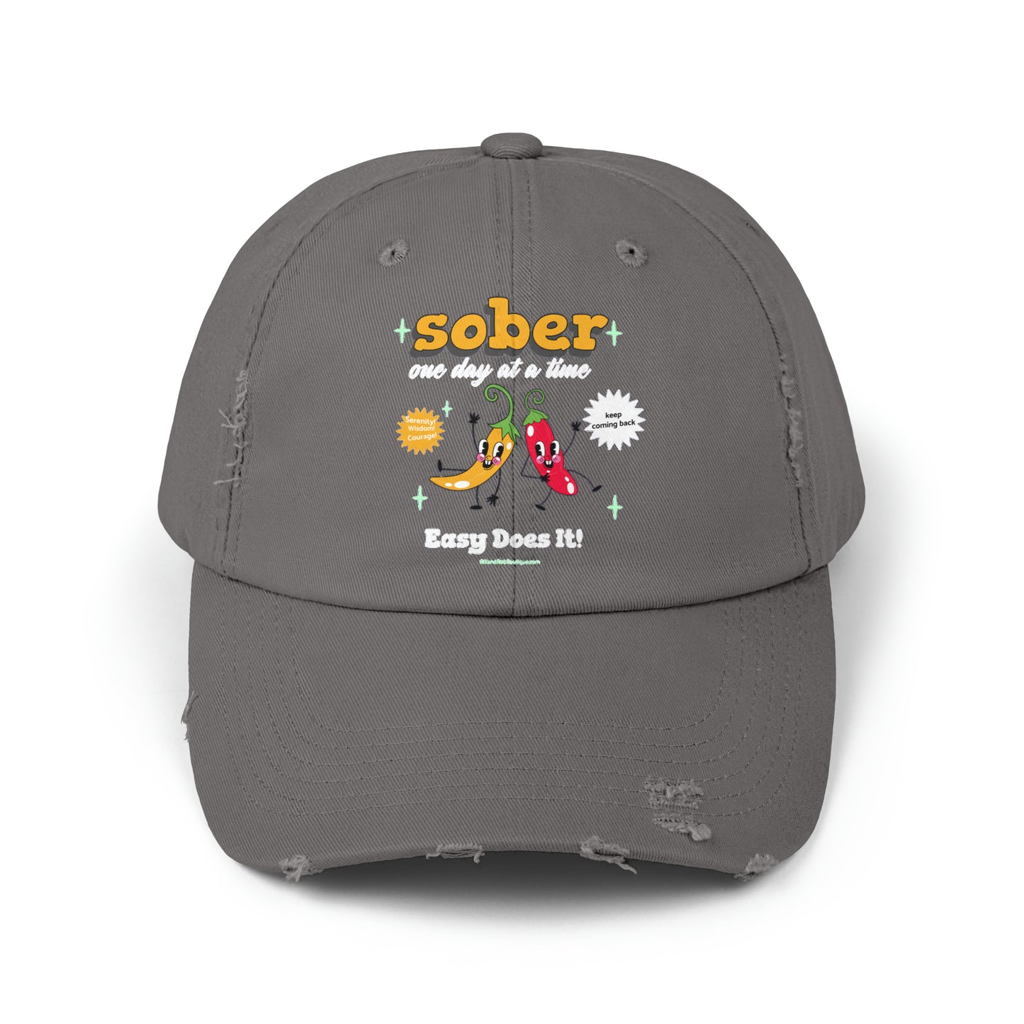Silly Sober Unisex Distressed Cap