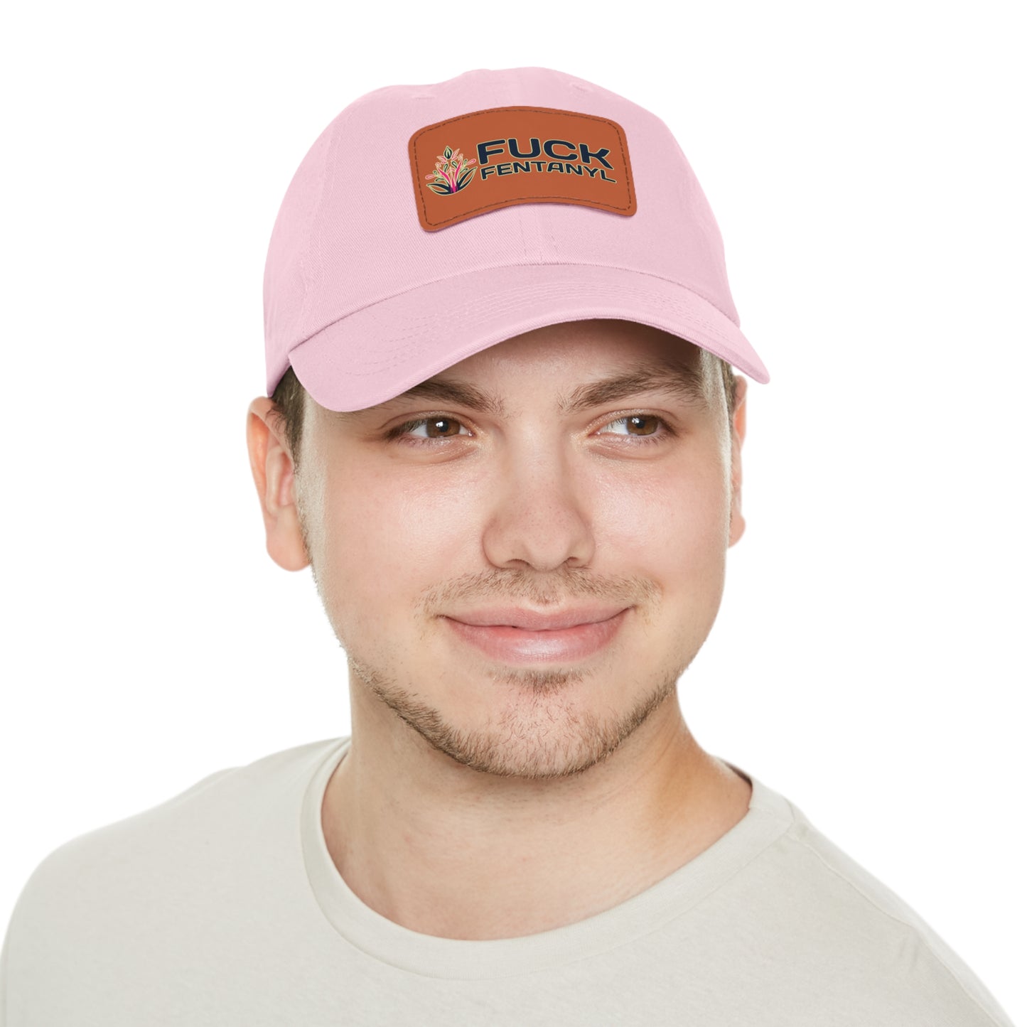 Fuck Fentanyl baseball cap with Leather Patch (Rectangle)