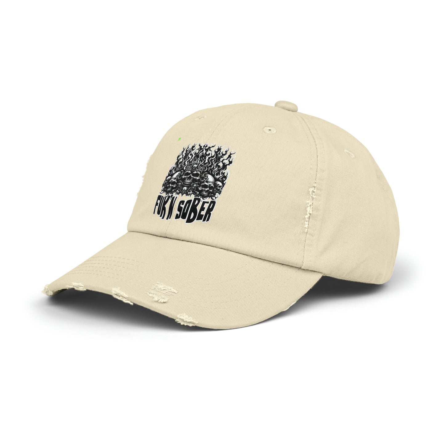 Fuk'n Sober Unisex Distressed Cap