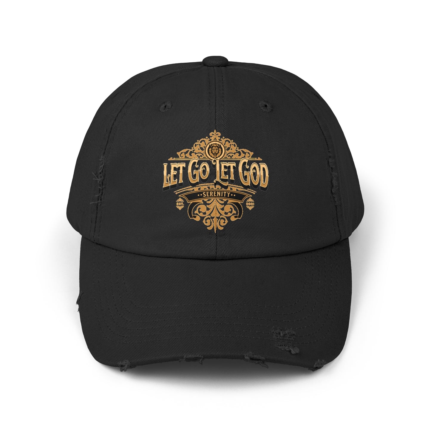 Let Go Let God Unisex Distressed Cap