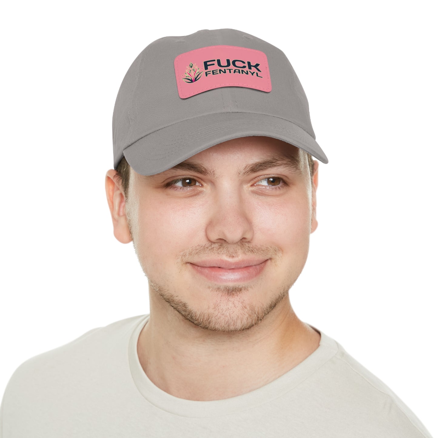 Fuck Fentanyl baseball cap with Leather Patch (Rectangle)