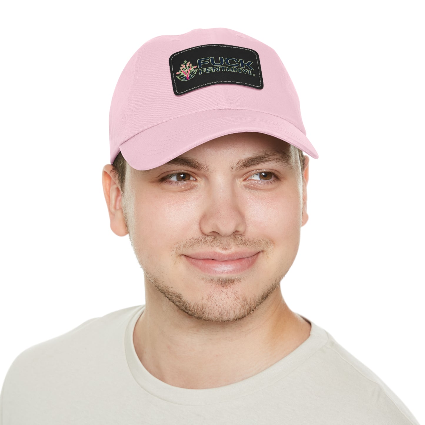 Fuck Fentanyl baseball cap with Leather Patch (Rectangle)