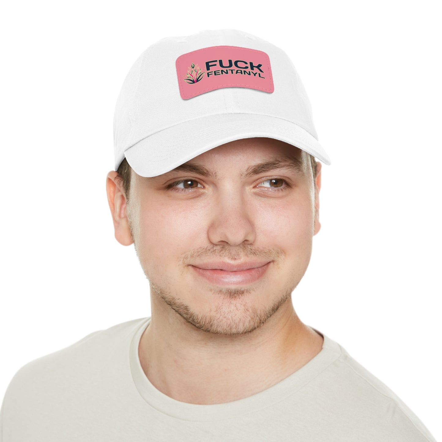 Fuck Fentanyl baseball cap with Leather Patch (Rectangle)