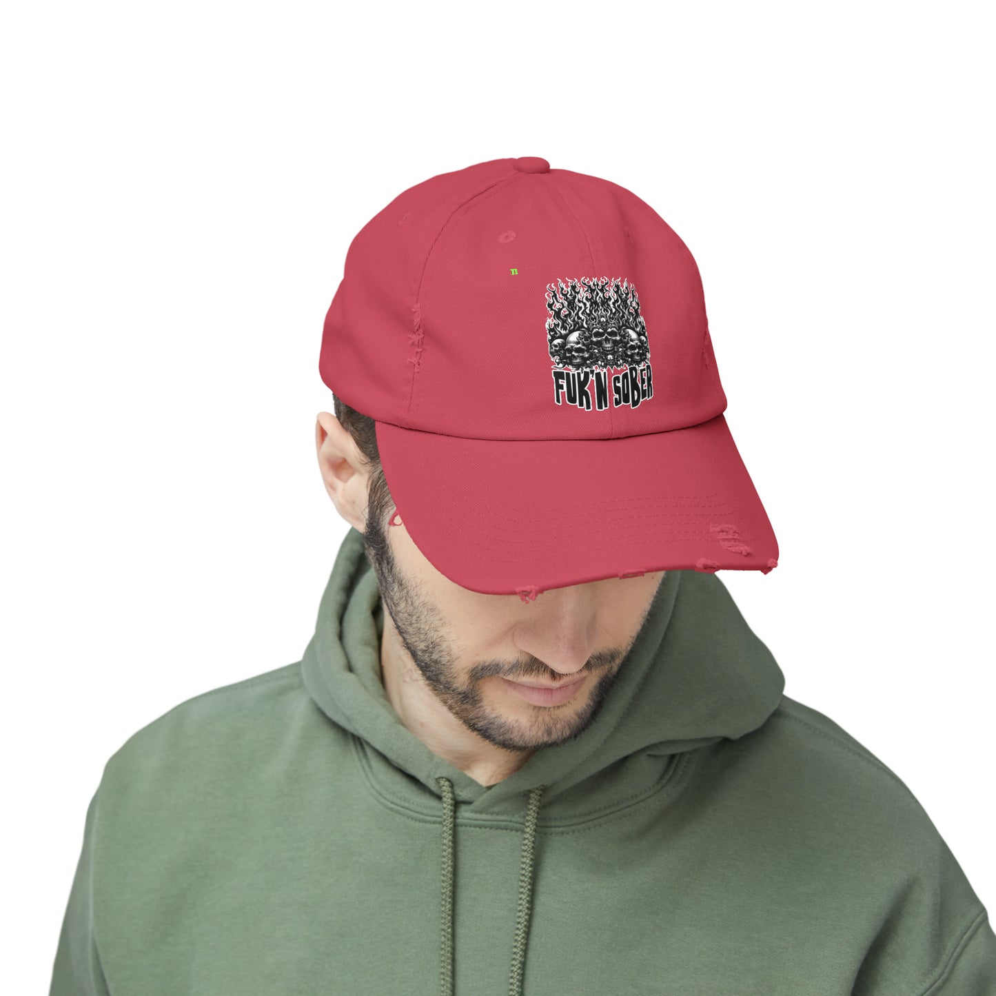 Fuk'n Sober Unisex Distressed Cap