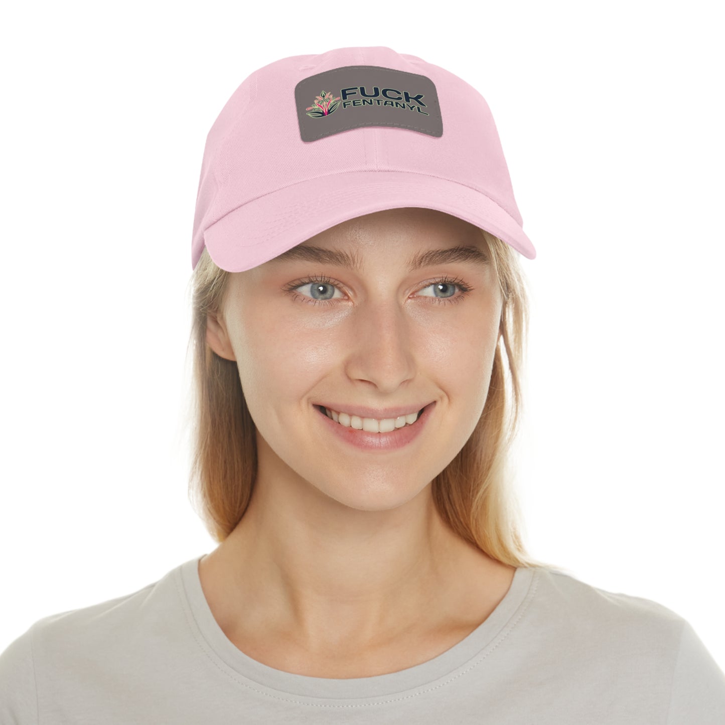 Fuck Fentanyl baseball cap with Leather Patch (Rectangle)