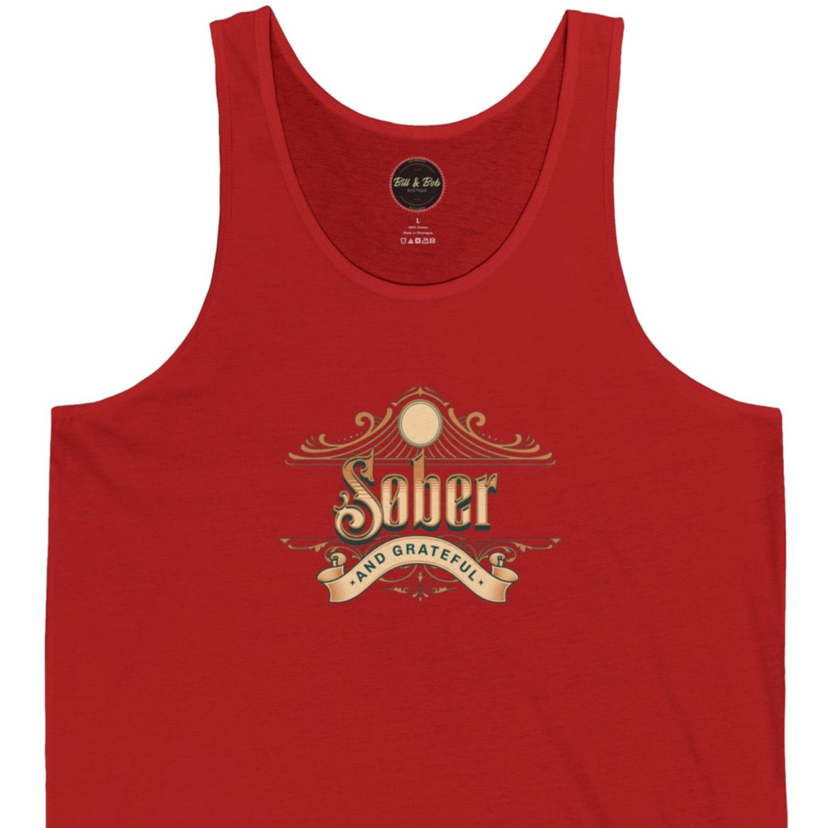 Sober and Grateful Unisex Jersey Tank