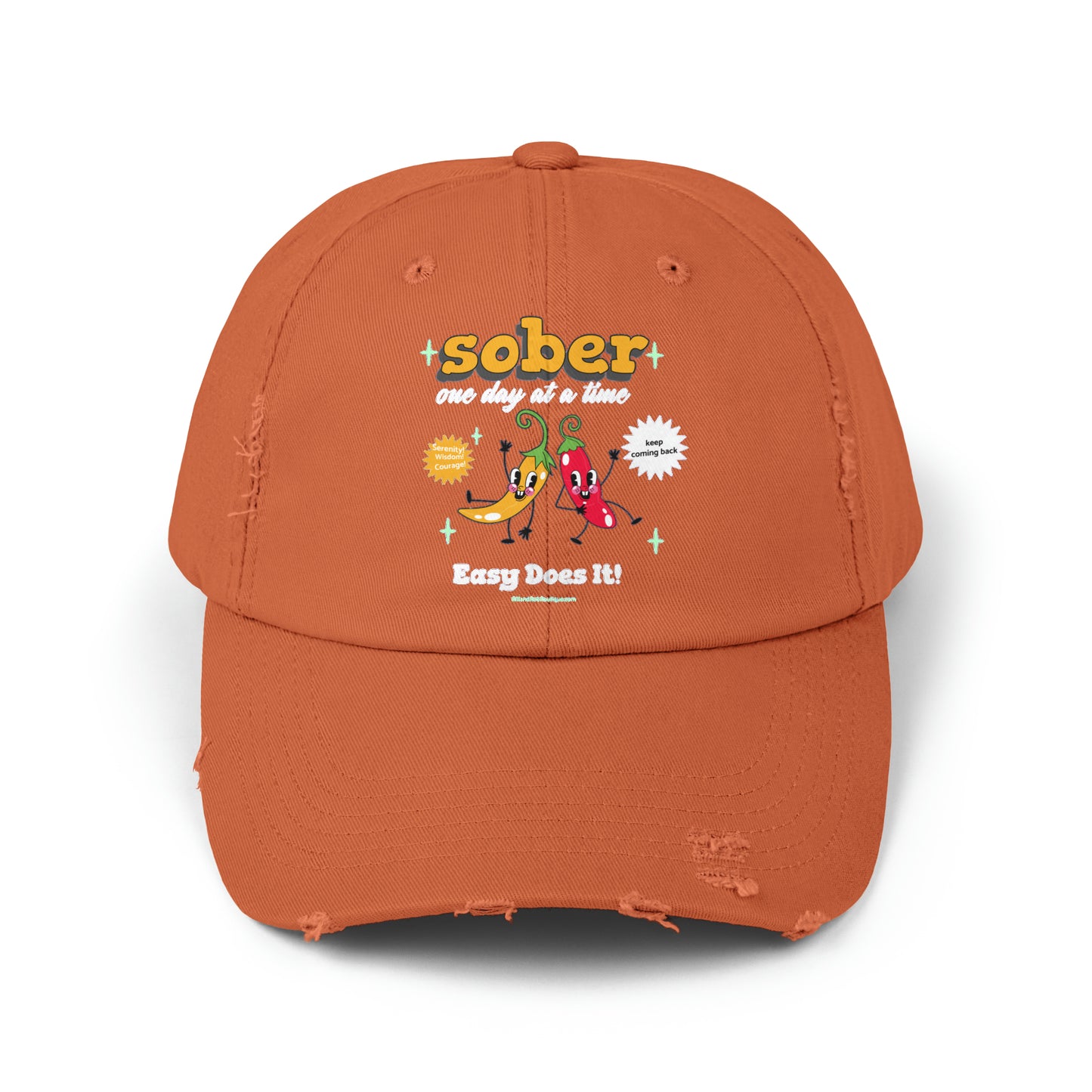 Silly Sober Unisex Distressed Cap