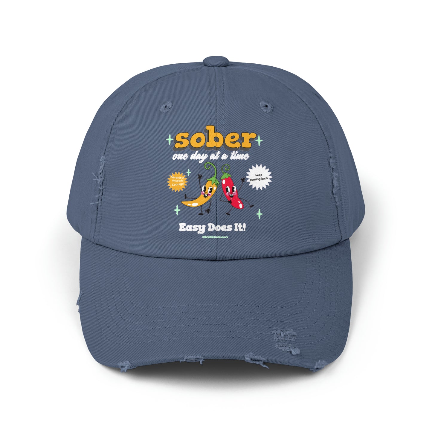 Silly Sober Unisex Distressed Cap