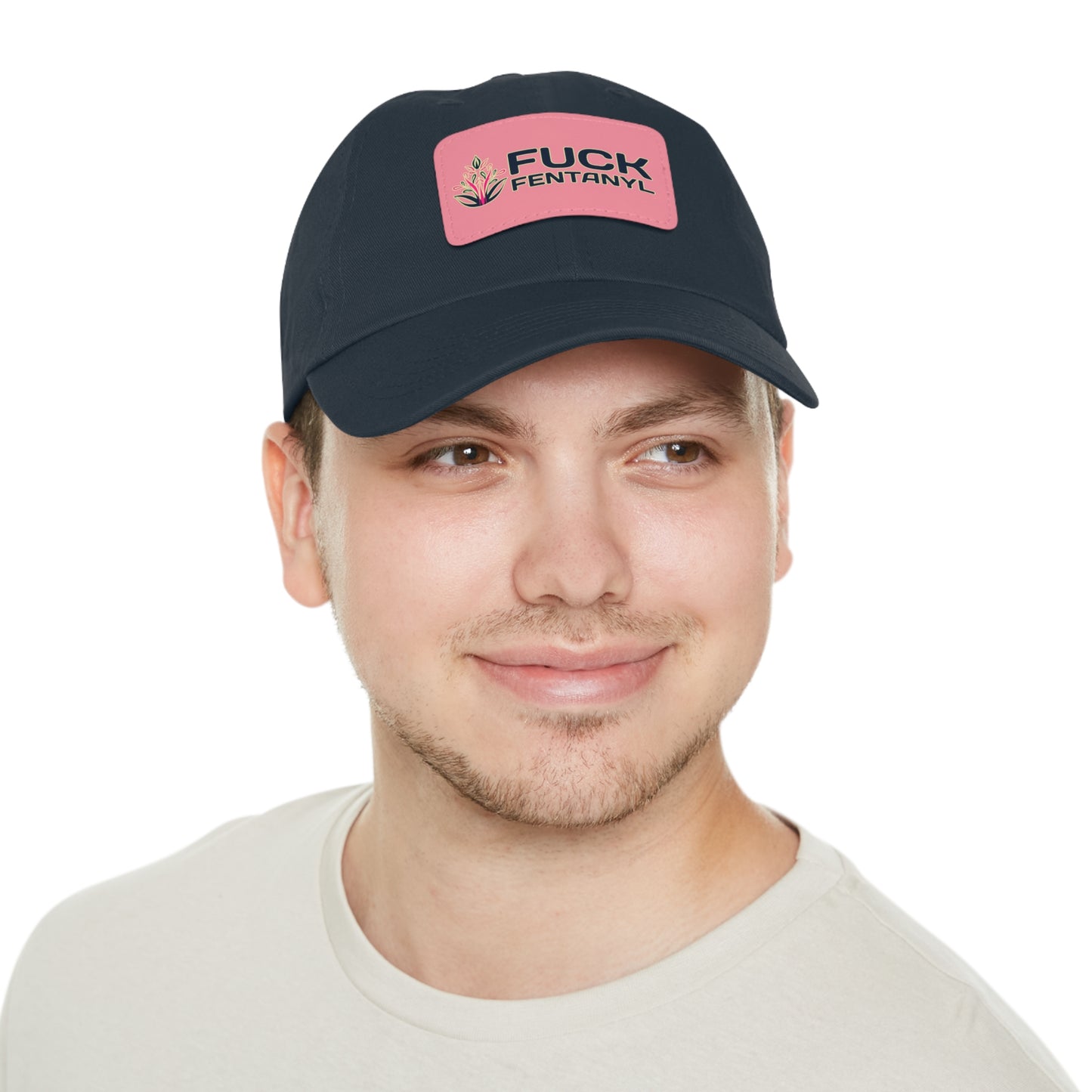 Fuck Fentanyl baseball cap with Leather Patch (Rectangle)
