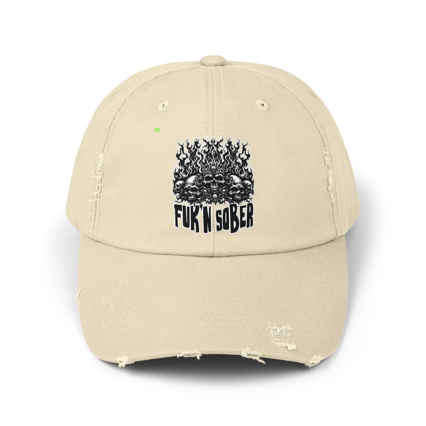 Fuk'n Sober Unisex Distressed Cap