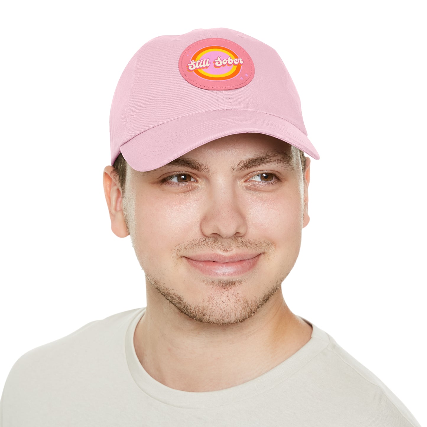 Still Sober Dad Hat with Leather Patch (Round)