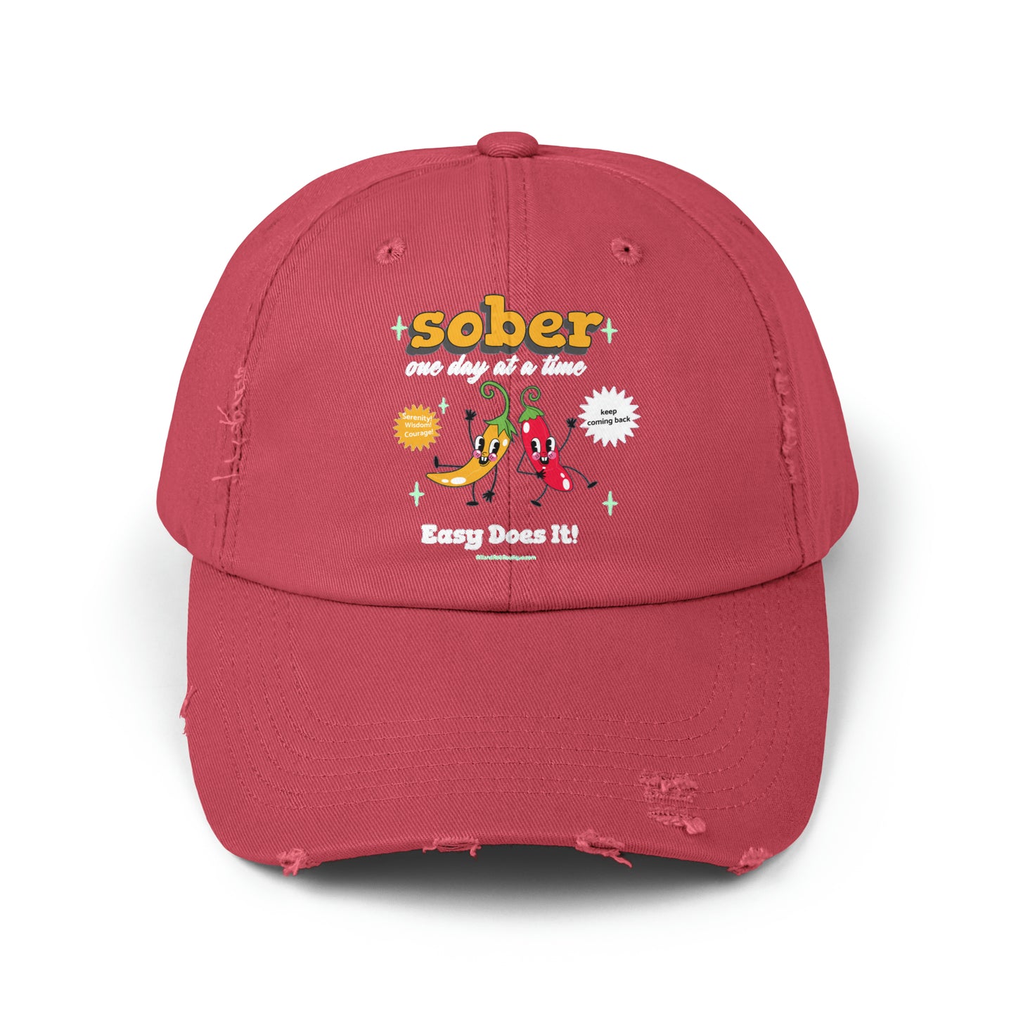 Silly Sober Unisex Distressed Cap