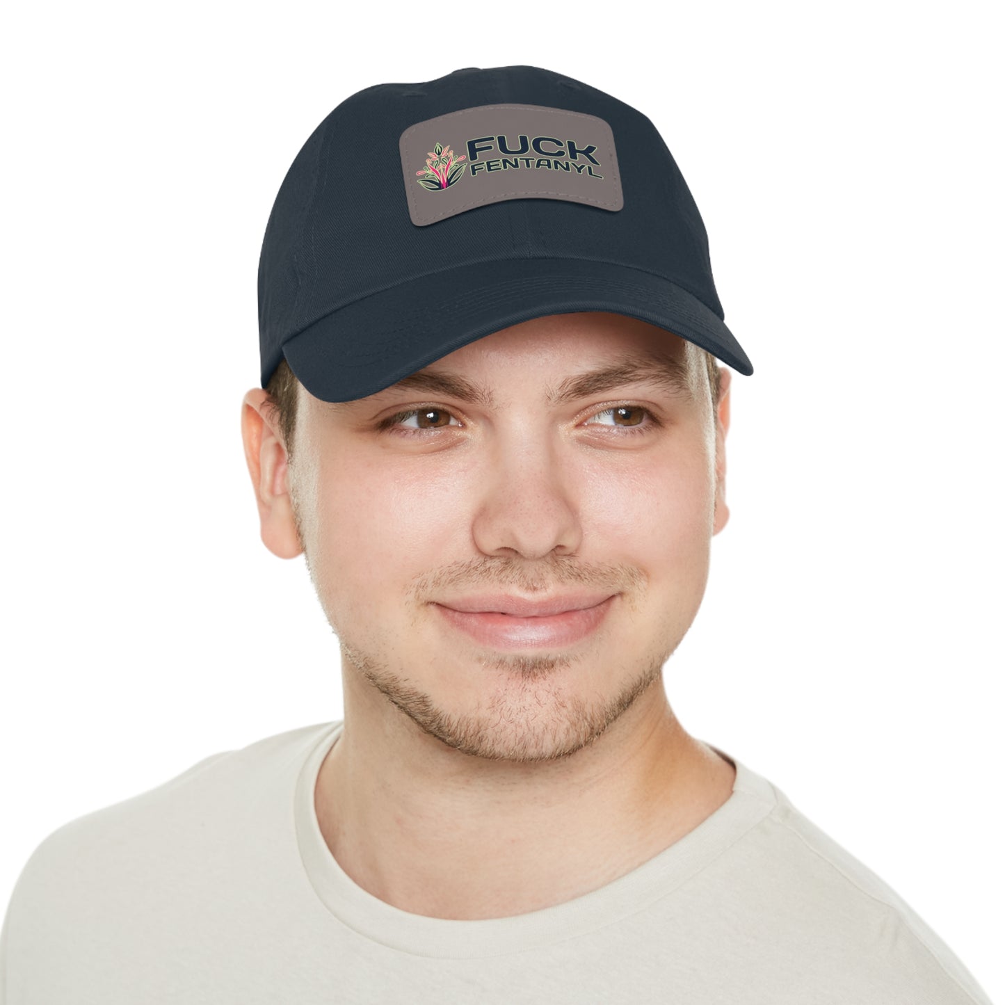 Fuck Fentanyl baseball cap with Leather Patch (Rectangle)