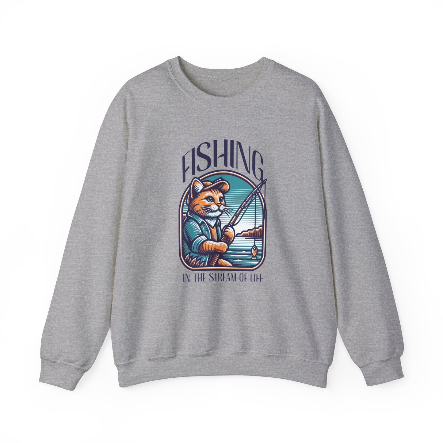 Fishing in the Stream of Life Unisex Heavy Blend™ Crewneck Sweatshirt