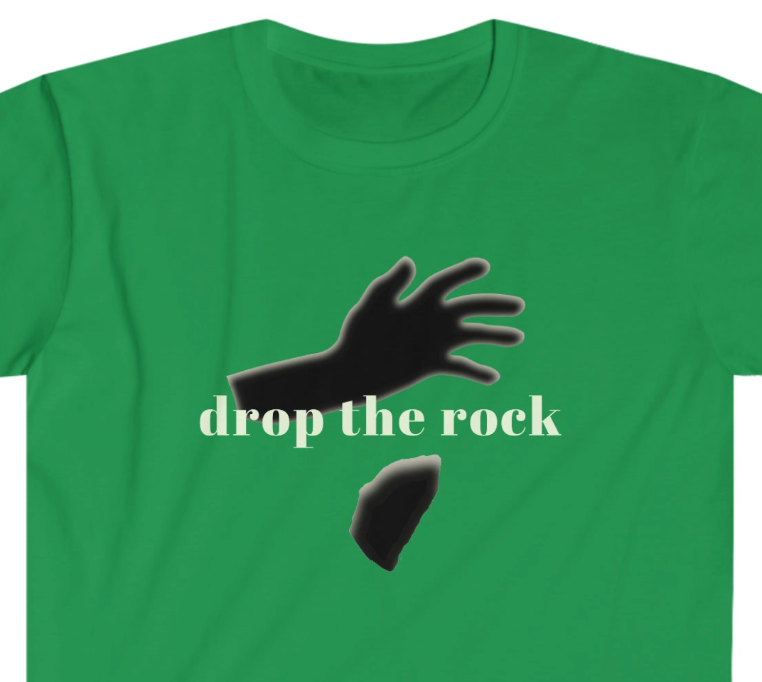Drop the Rock Unisex Softstyle recovery T-Shirt for sober people