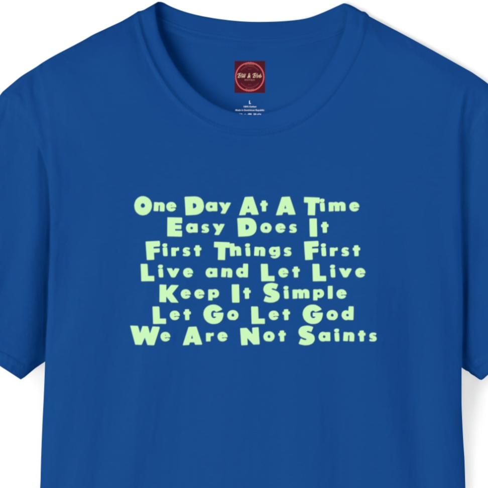 12-Step Slogans Unisex Softstyle T-Shirt