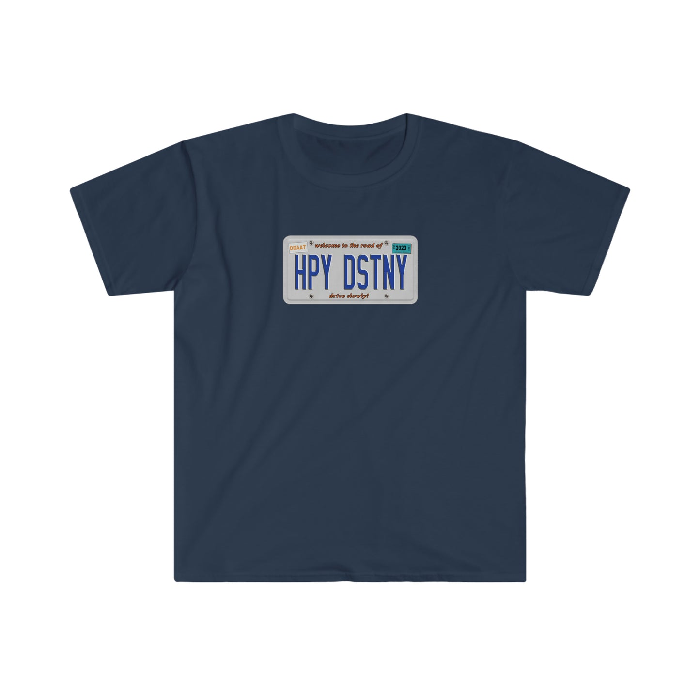 Happy Destiny License Plate Unisex Softstyle T-Shirt