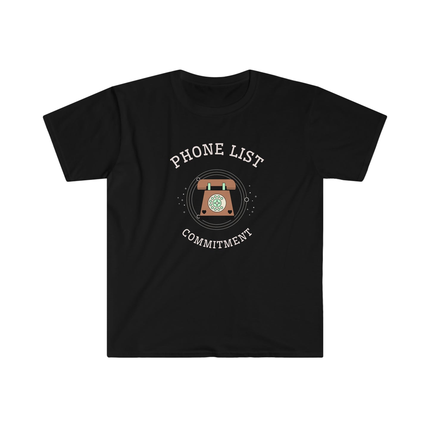 Phone List Commitment Unisex Softstyle T-Shirt