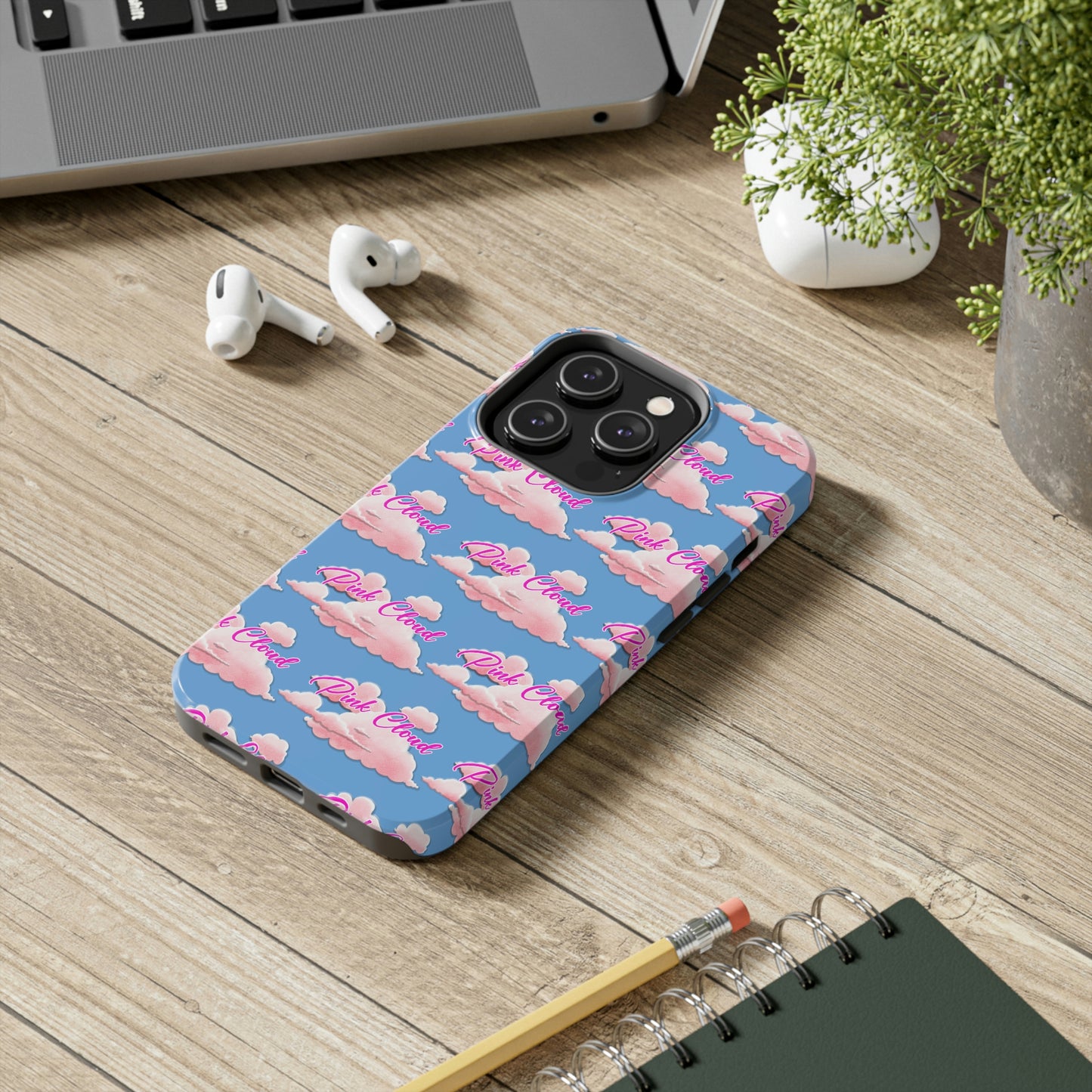 Pink Cloud tough Phone Case, Case-Mate for people in recovery