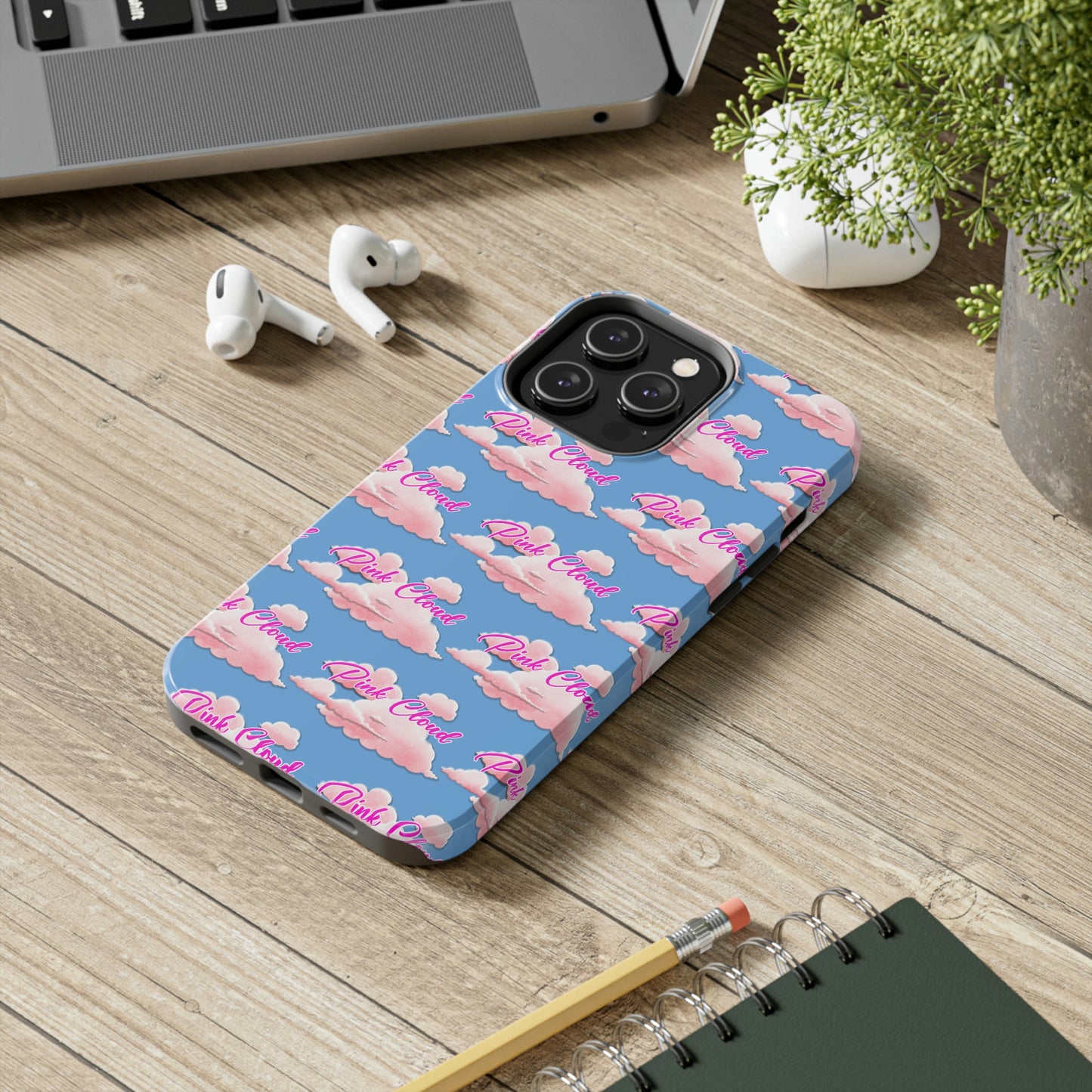 Pink Cloud tough Phone Case, Case-Mate for people in recovery
