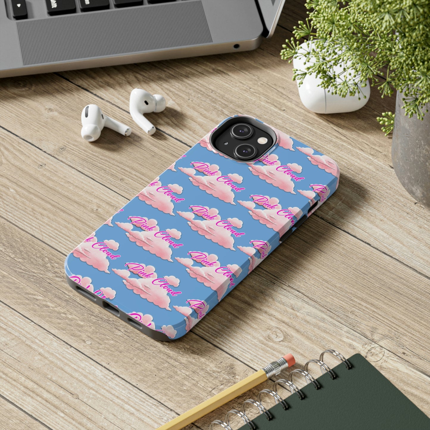 Pink Cloud tough Phone Case, Case-Mate for people in recovery