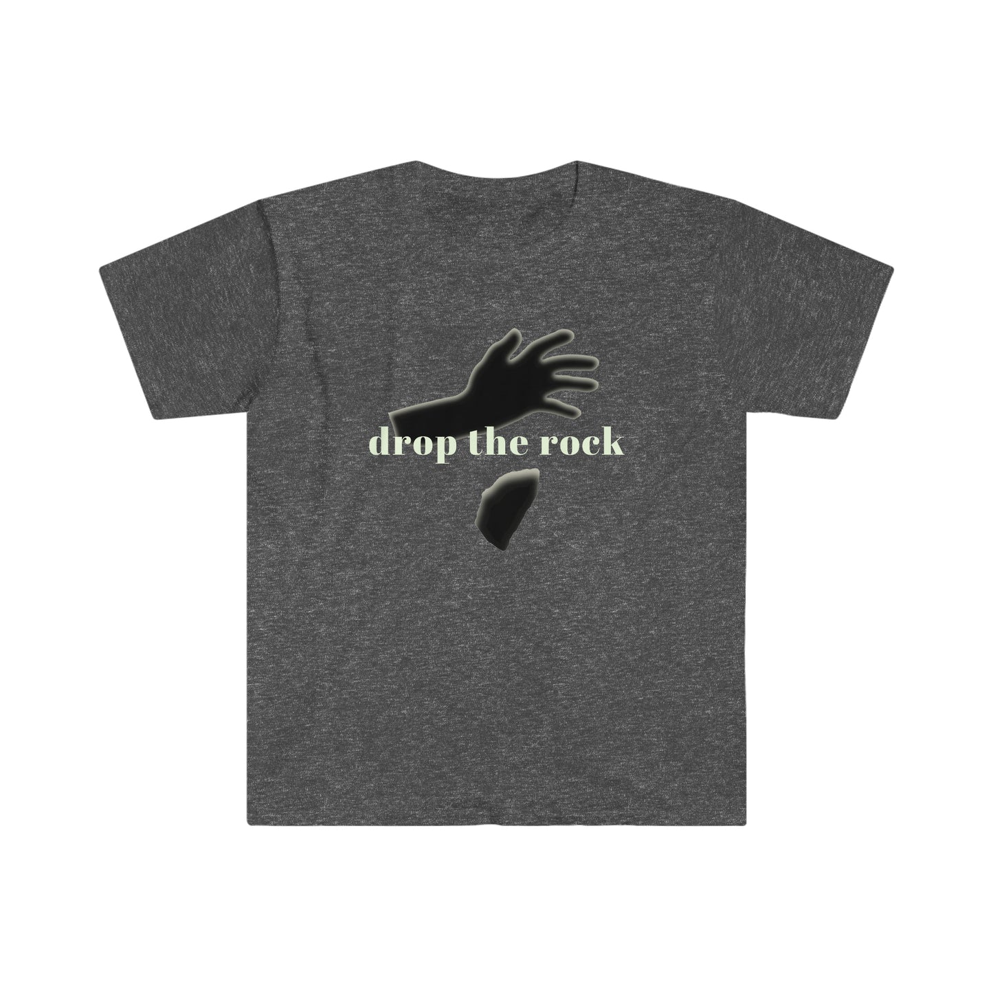 Drop the Rock Unisex Softstyle recovery T-Shirt for sober people