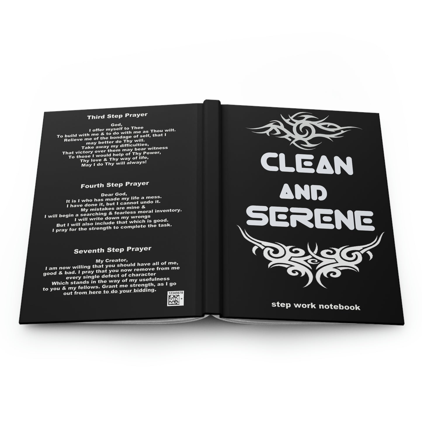 Clean and Serene Step Work Notebook / Journal for people working the 12 steps of Recovery