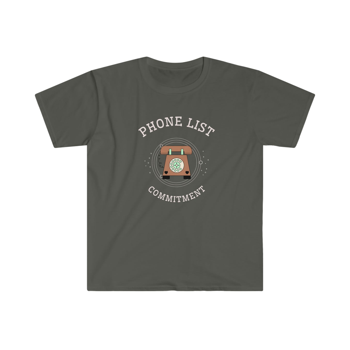 Phone List Commitment Unisex Softstyle T-Shirt