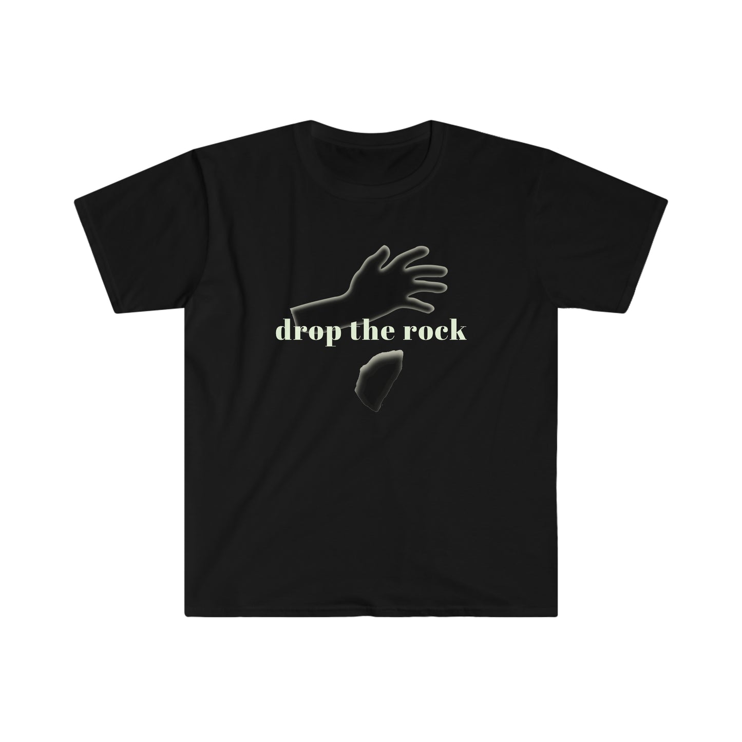 Drop the Rock Unisex Softstyle recovery T-Shirt for sober people