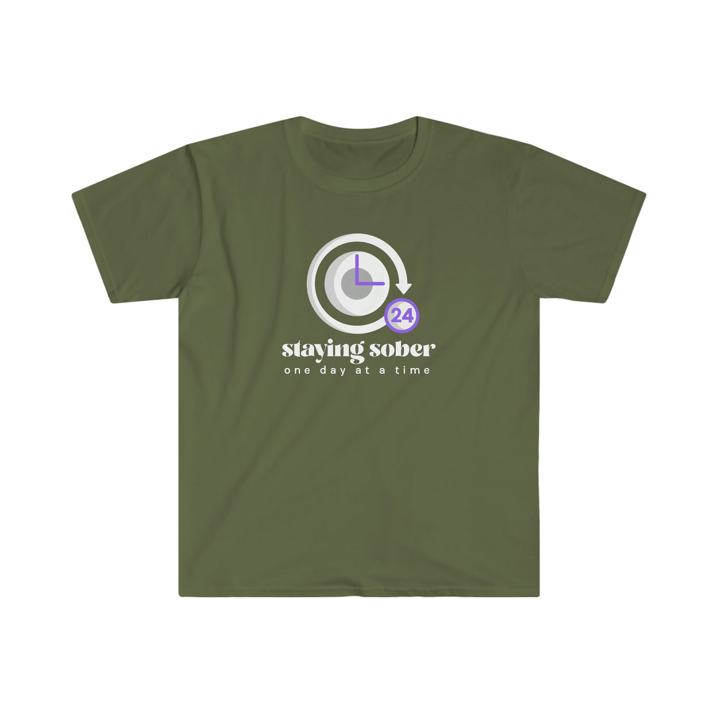 Staying Sober One Day at a Time Unisex Softstyle T-Shirt
