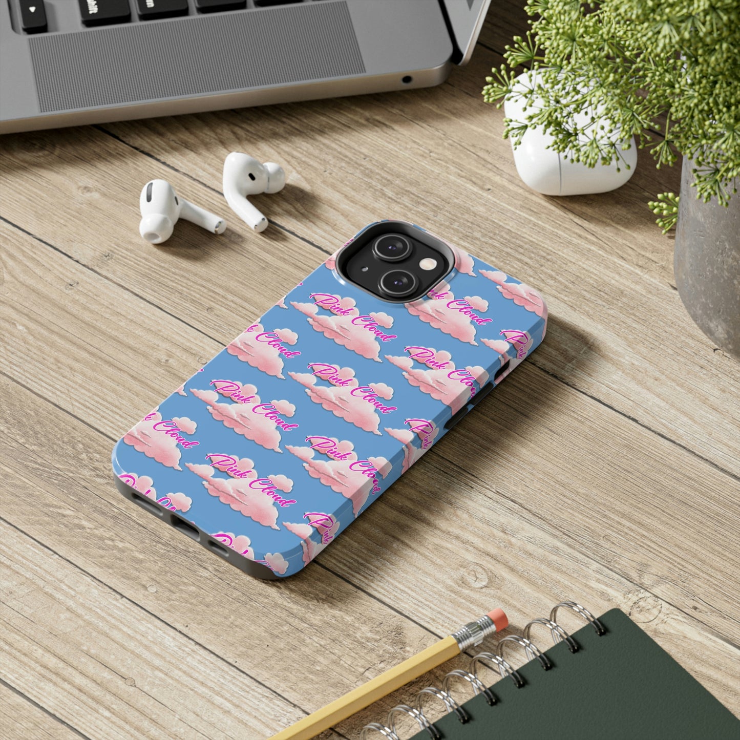 Pink Cloud tough Phone Case, Case-Mate for people in recovery