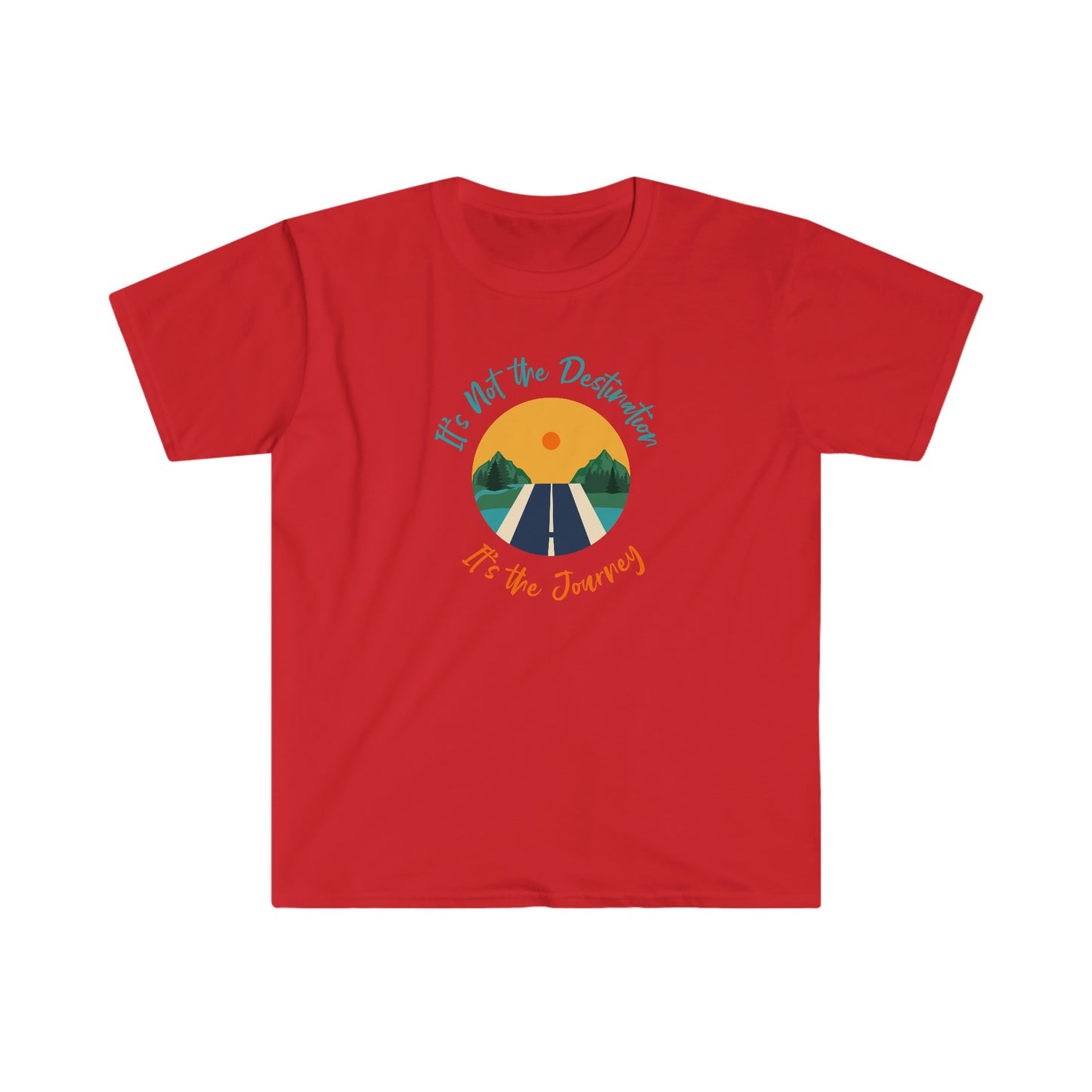 Sobriety t-shirt: It's Not The Destination Unisex Softstyle T-Shirt for sober people in recovery
