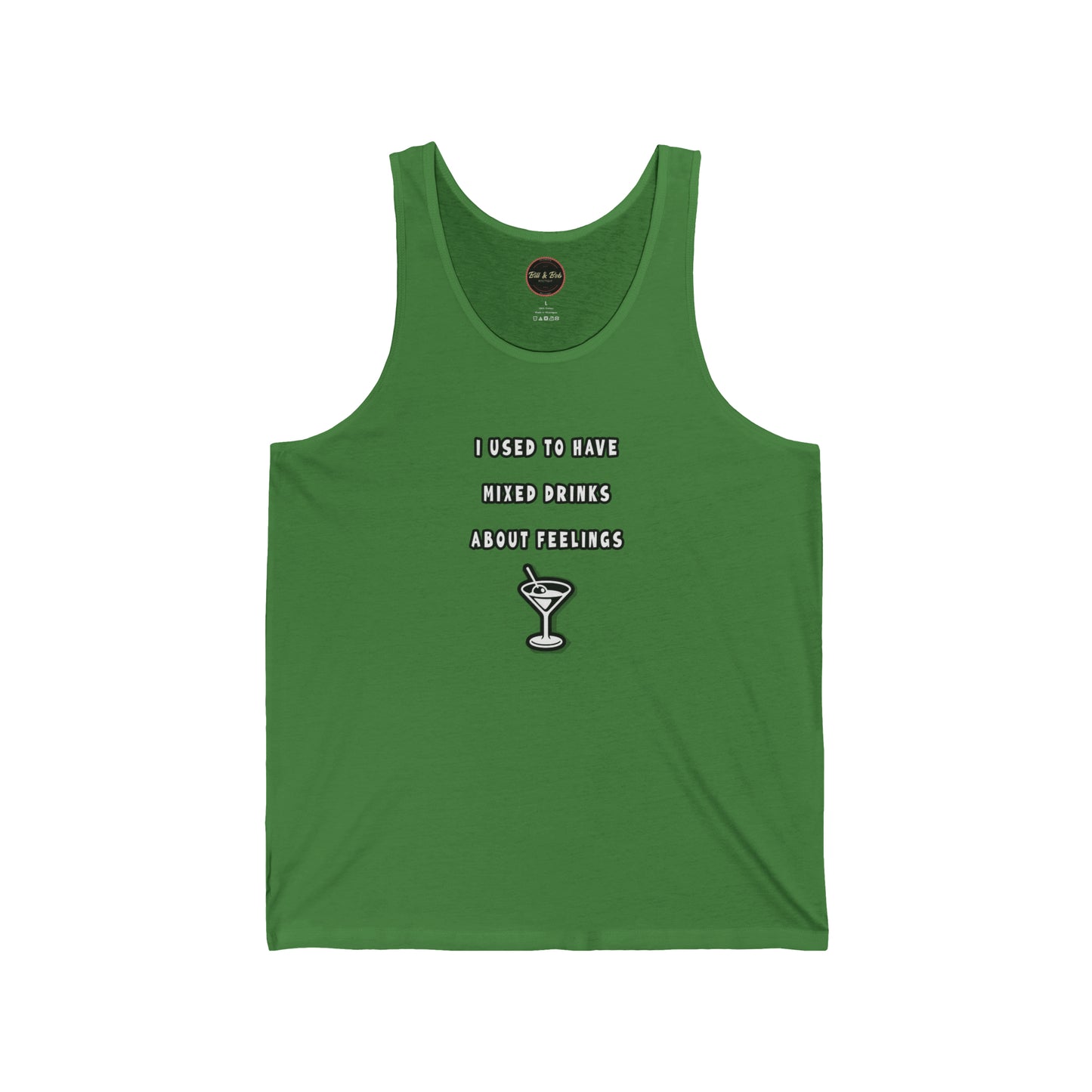 Mixed Drinks About Feelings Unisex Jersey Tank